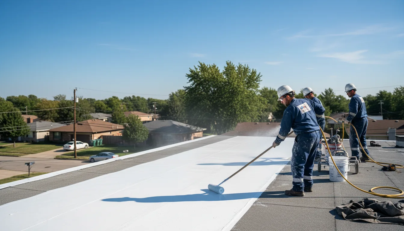 Commercial roof coating in Pearl City, IL near me